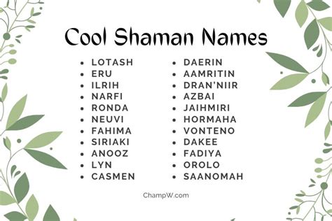 cool names for games|shaman names .